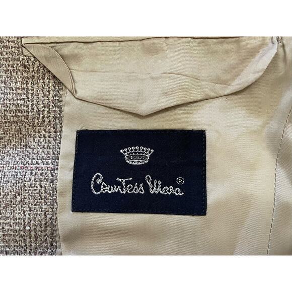 Countess Mara, 100% Silk Blazer, Sportcoat, Neutral, Soft,2 button, Men's 38S - Picture 8 of 10